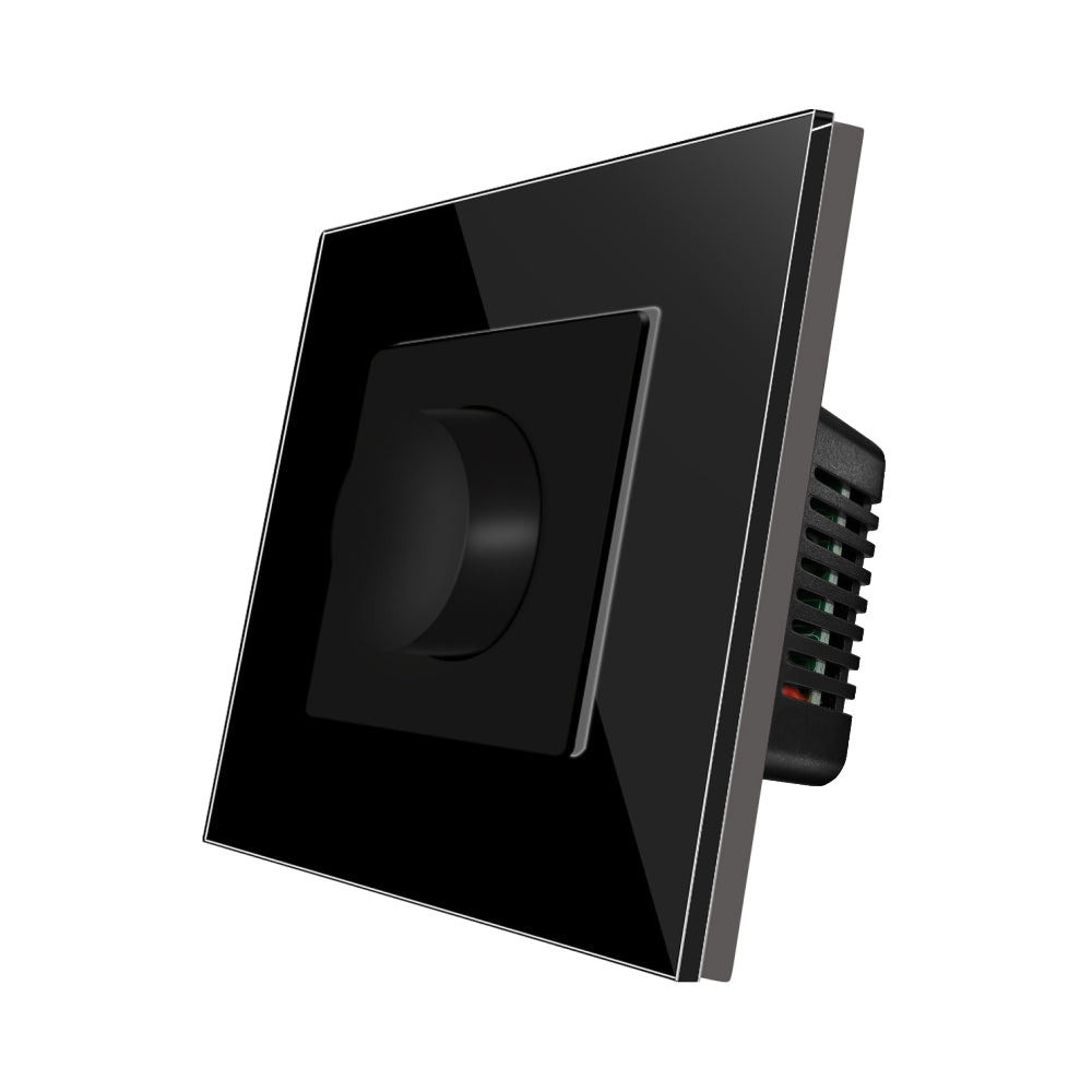 Intrerupator Negru cu Variator Mecanic cu Rama din Sticla