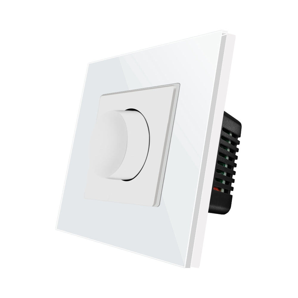 Intrerupator Alb cu Variator Mecanic cu Rama din Sticla