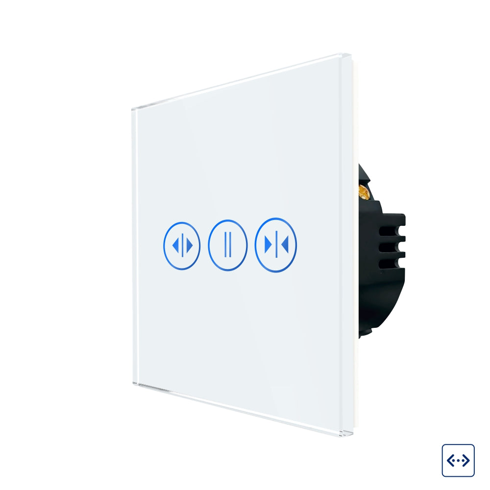 Intrerupator Alb Wi-Fi Draperie cu Touch din Sticla