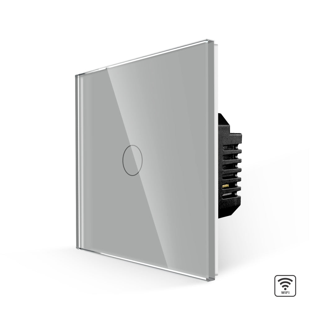 Intrerupator Gri Simplu Wi-Fi cu Touch din Sticla