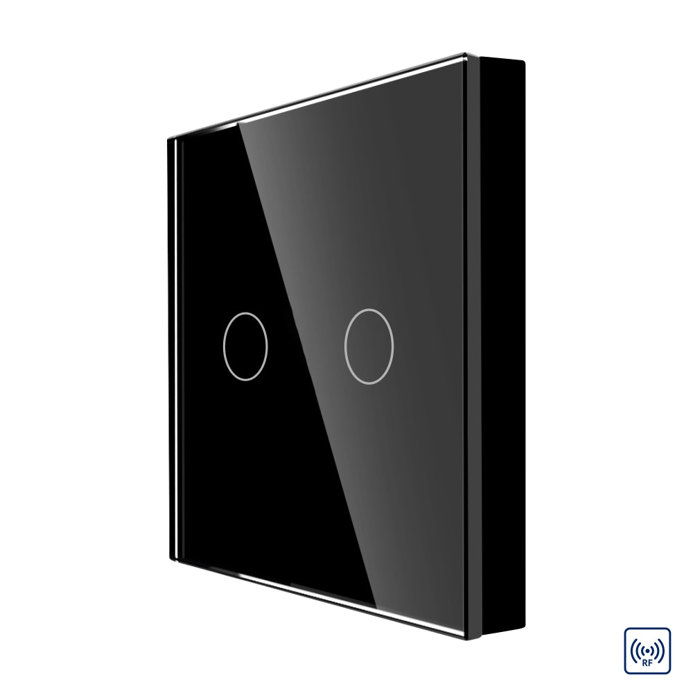 Telecomanda Neagra cu Touch Screen si 2 Canale RF433