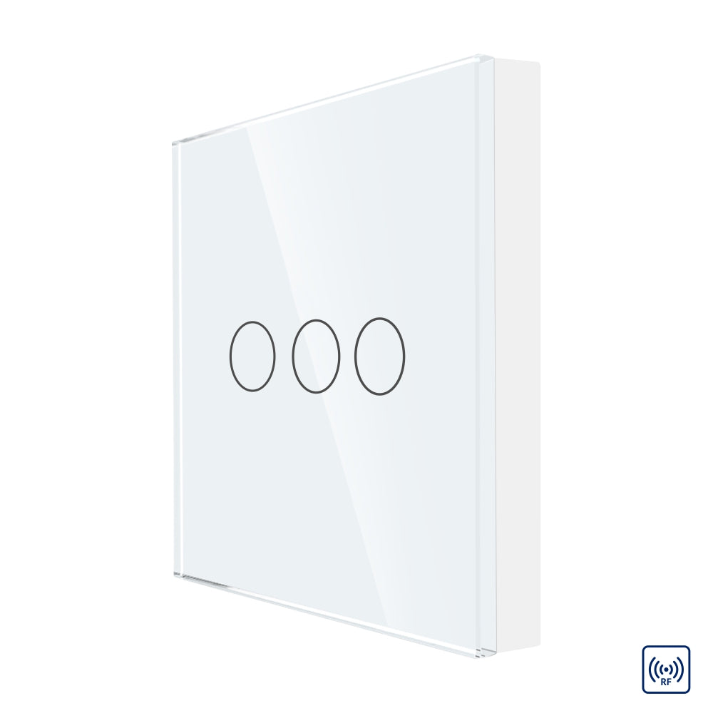 Telecomanda Alba cu Touch Screen si 3 Canale RF433