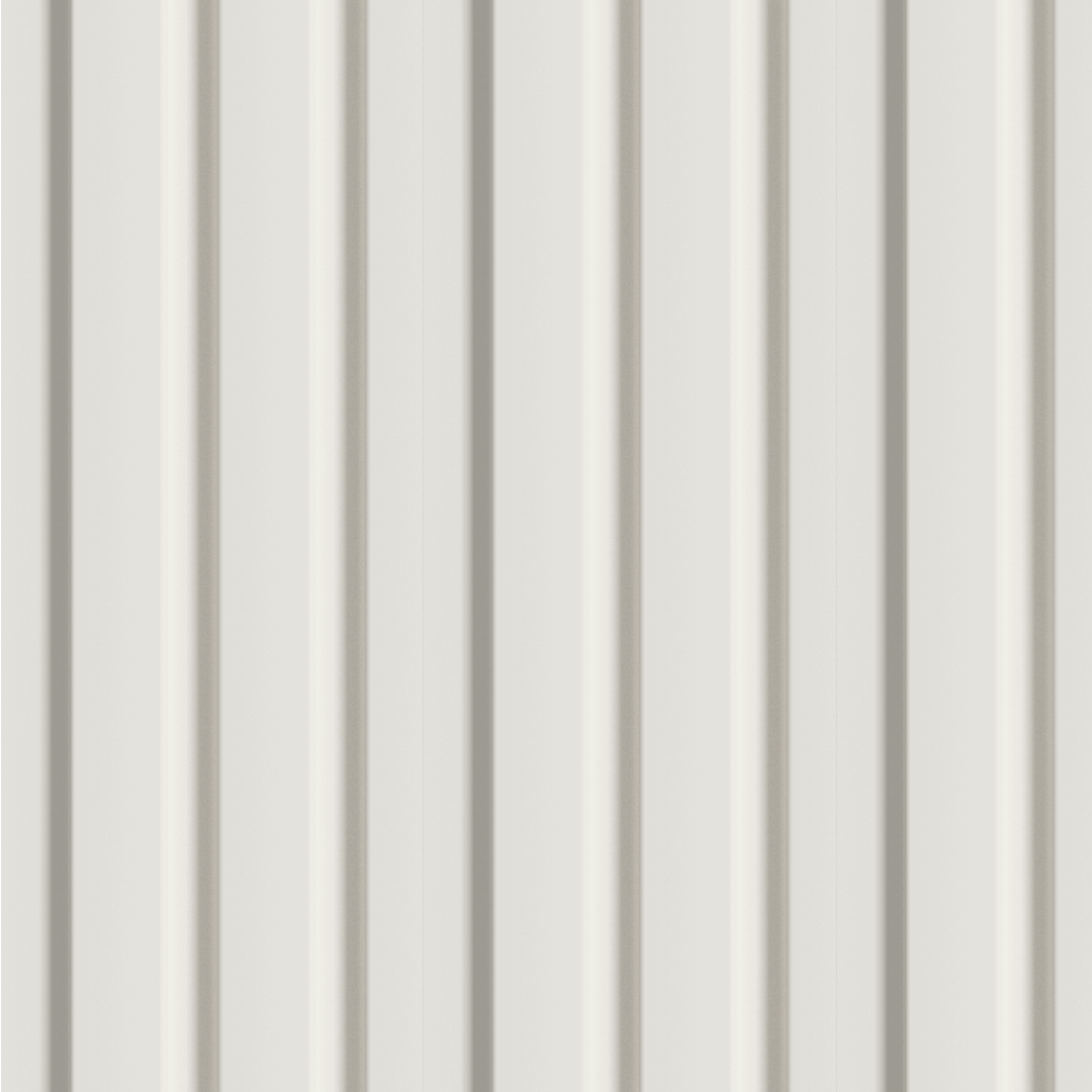 Riflaj alb din MDF infoliat - 12x1,8x270 cm