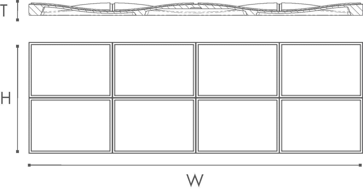 Panou poliuretan Arstyl 3D Bump – 380x1135x43 mm