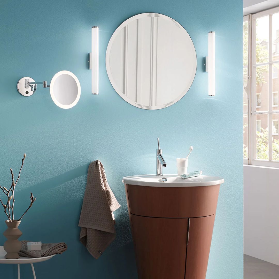 Aplica LED perete pentru baie cu lumina calda cromata IP44 - 420 Lumeni