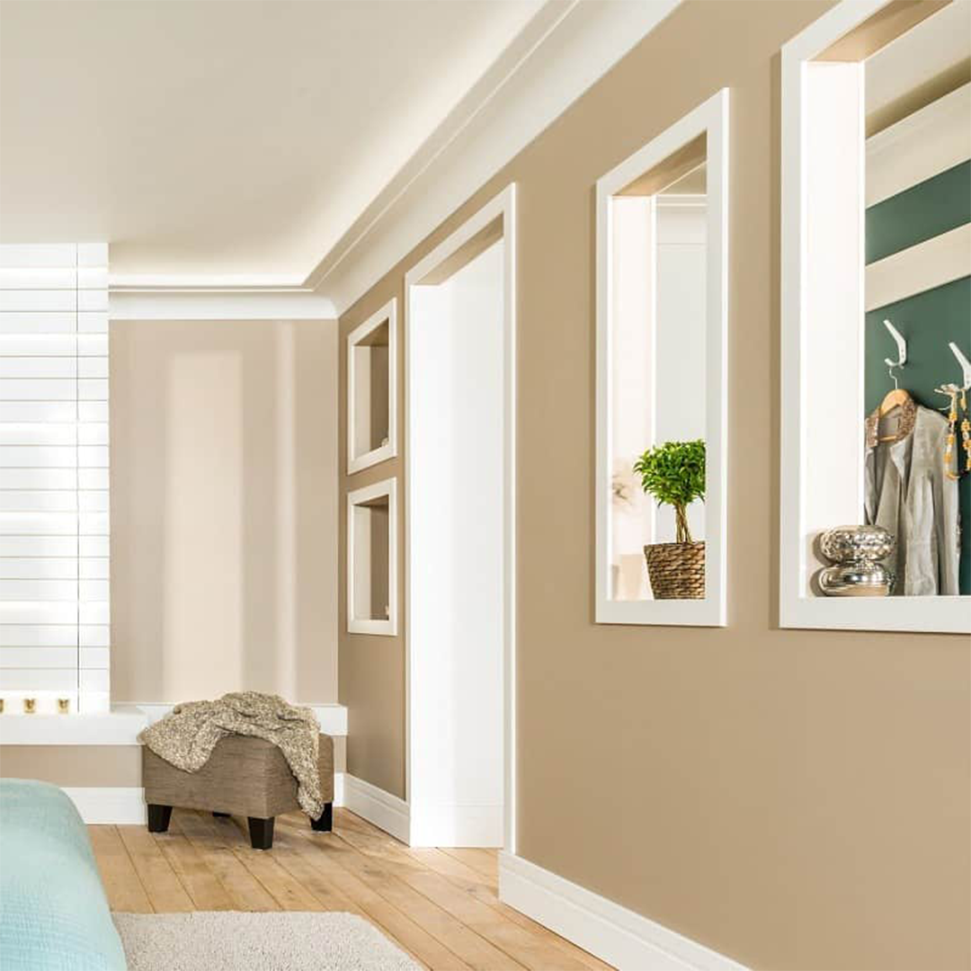 Brau decorativ perete din polistiren dur Wallstyl WD4 58x12x2000