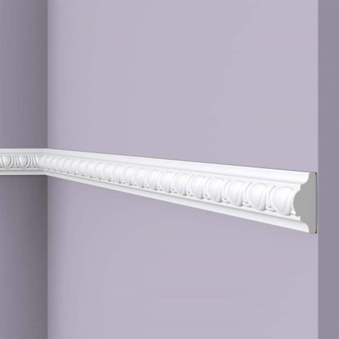 Brau decorativ din polistiren dur Wallstyl WO1 38x18x2000