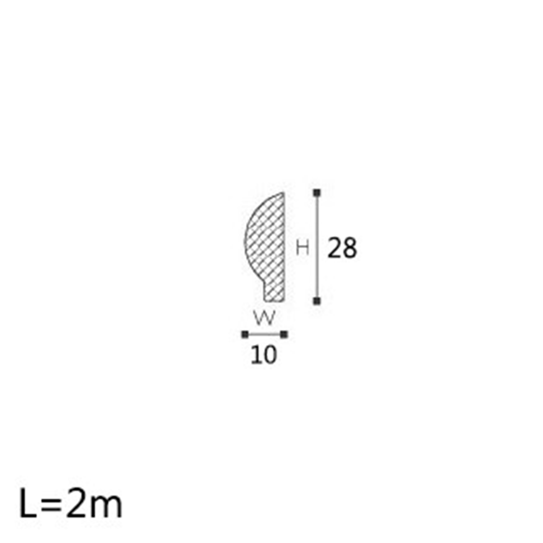 Brau decorativ din poliuretan SP1 - 2,8x0,9x200 cm