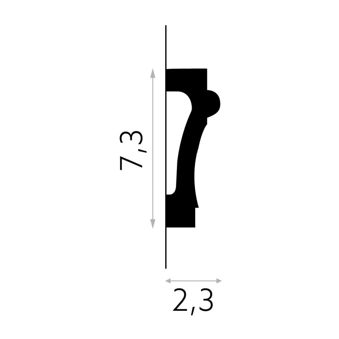 Brau decorativ din duropolimer MD007- 7,3x2,3x200 cm