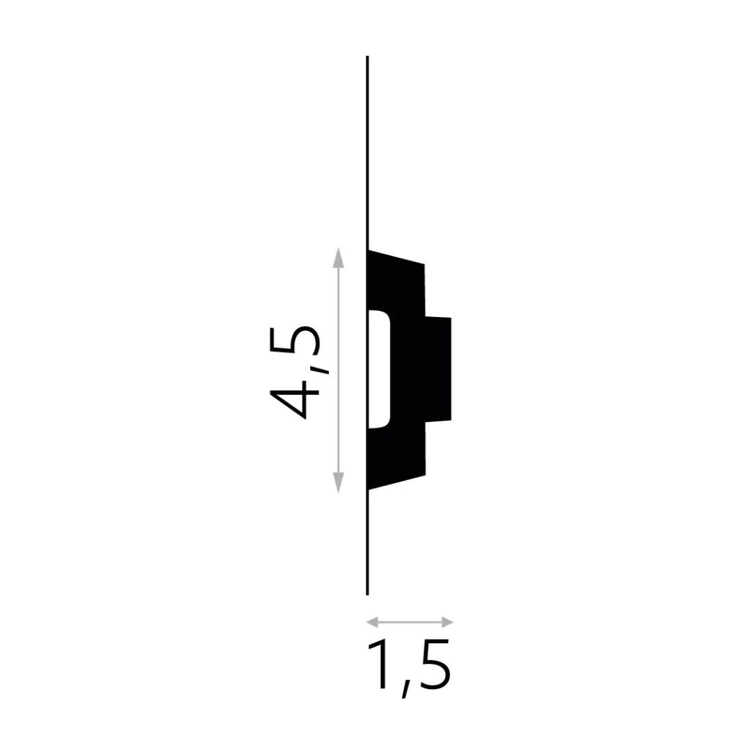 Brau decorativ din duropolimer MD317 - 4,5x1,5x200 cm