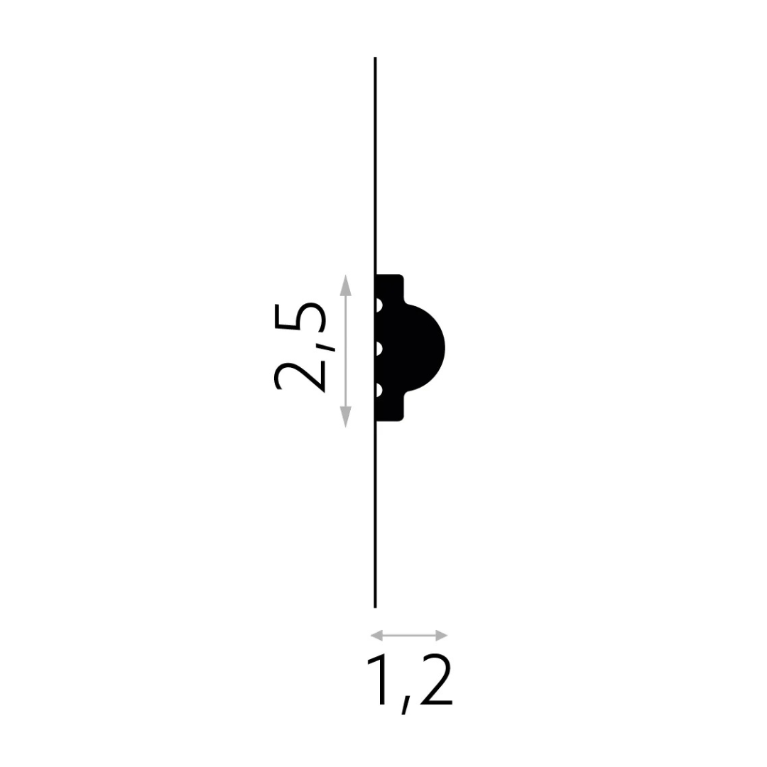 Brau decorativ din duropolimer MD413 - 2,5x1,2x200 cm