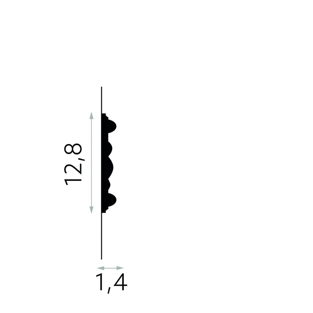 Brâu decorativ din poliuretan MDC236 – 6 × 1,5 × 200 cm