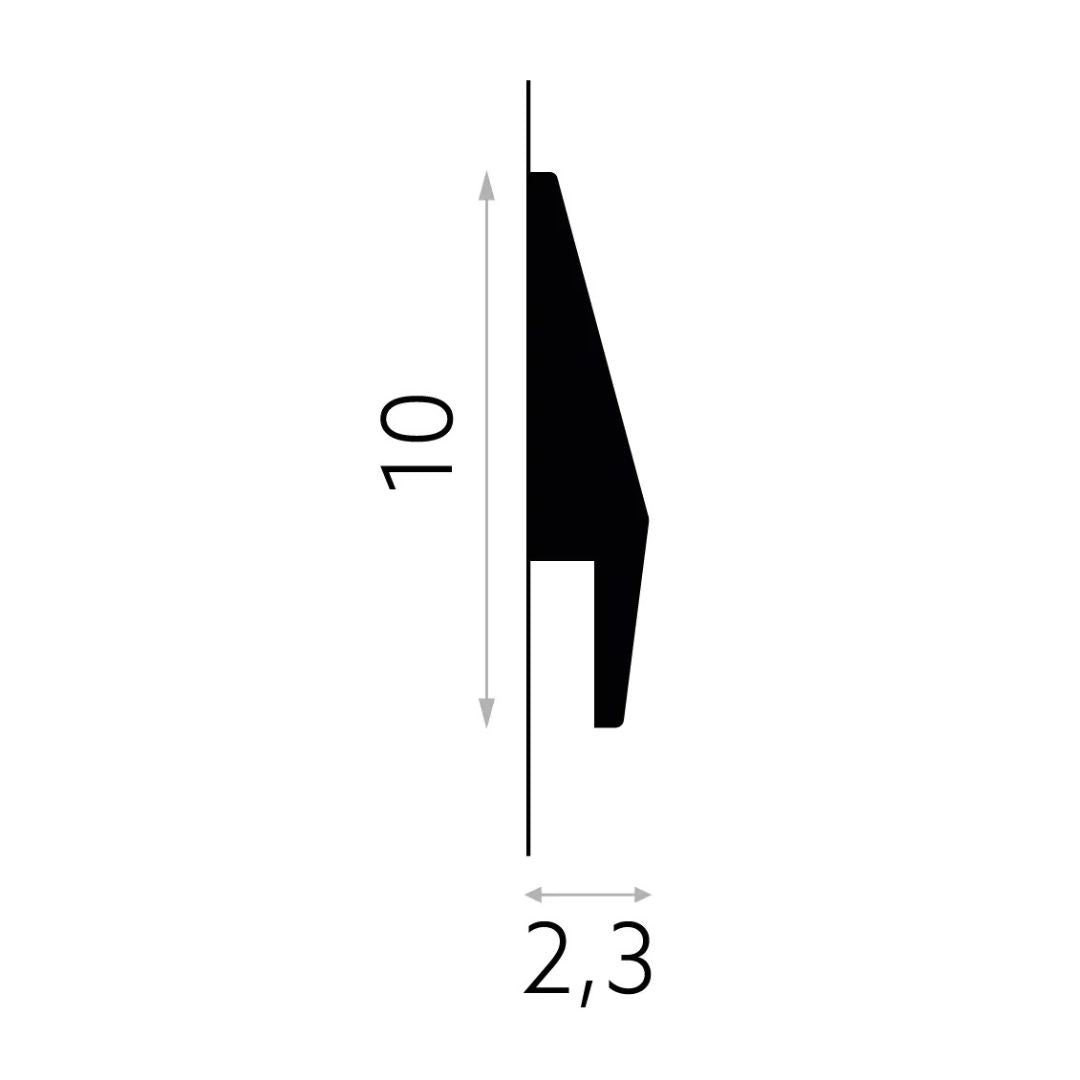 Brâu pentru bandă LED din duropolimer QL016 – 10 × 2,3 × 200 cm