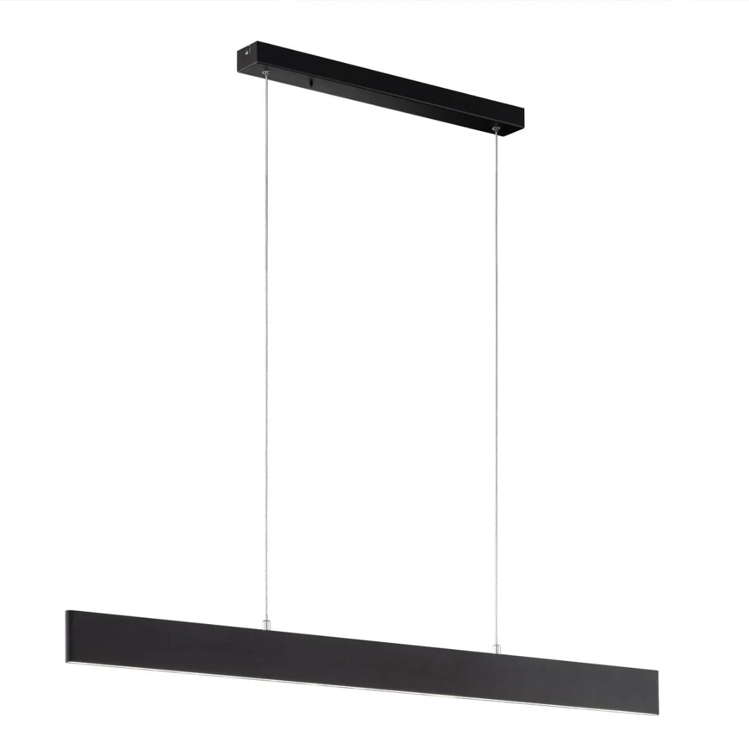 Candelabru LED cu lumina calda suspendat negru Sileas - 2100 Lumeni