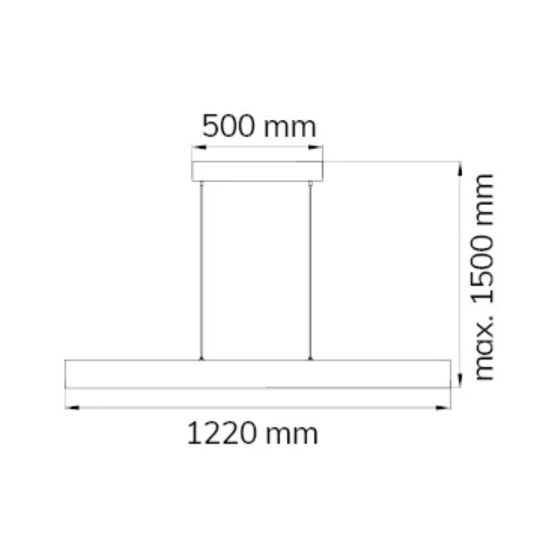 Candelabru LED cu lumina calda suspendat negru Sileas - 2100 Lumeni