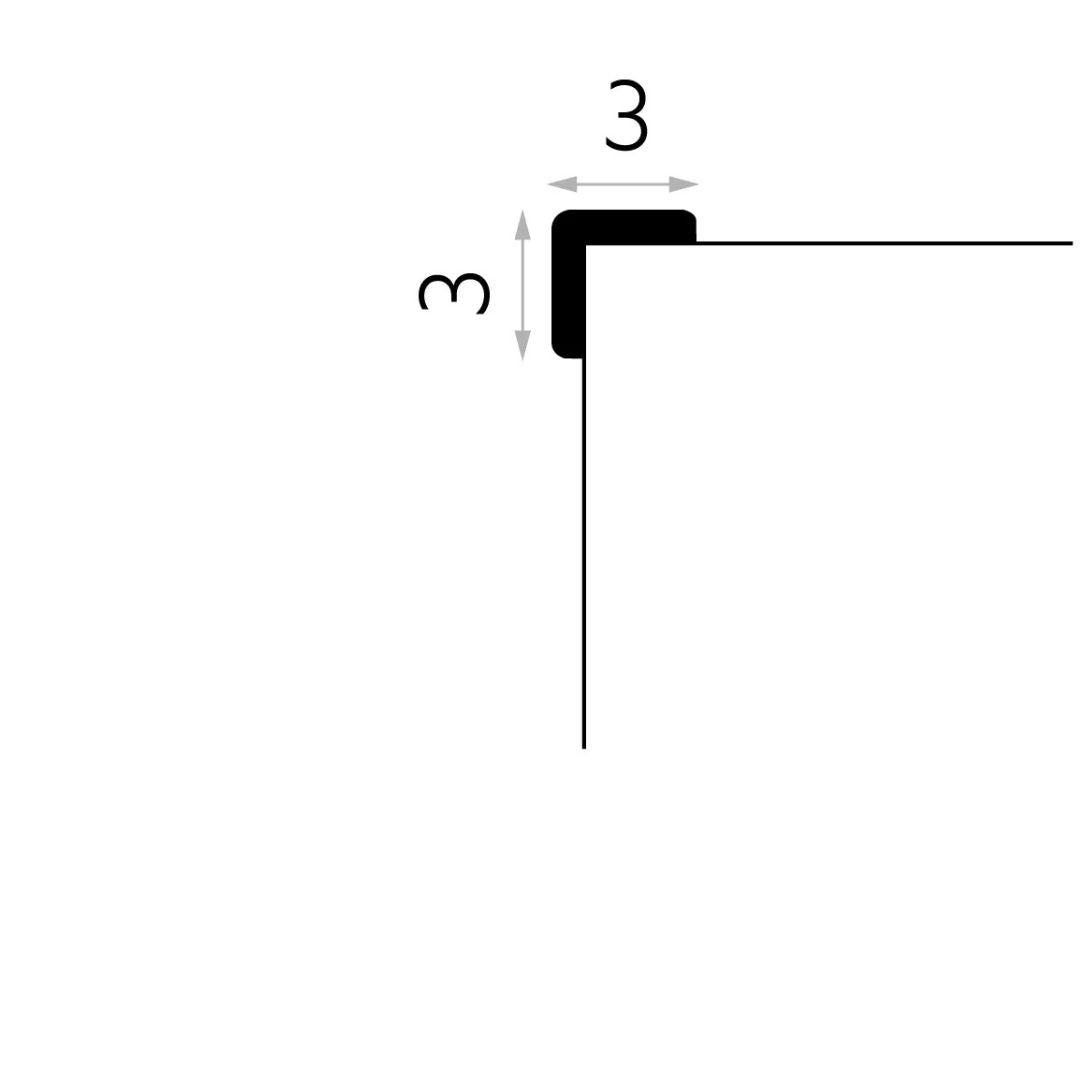 Colțar din duropolimer pentru muchie MD237 – 3 × 3 × 200 cm