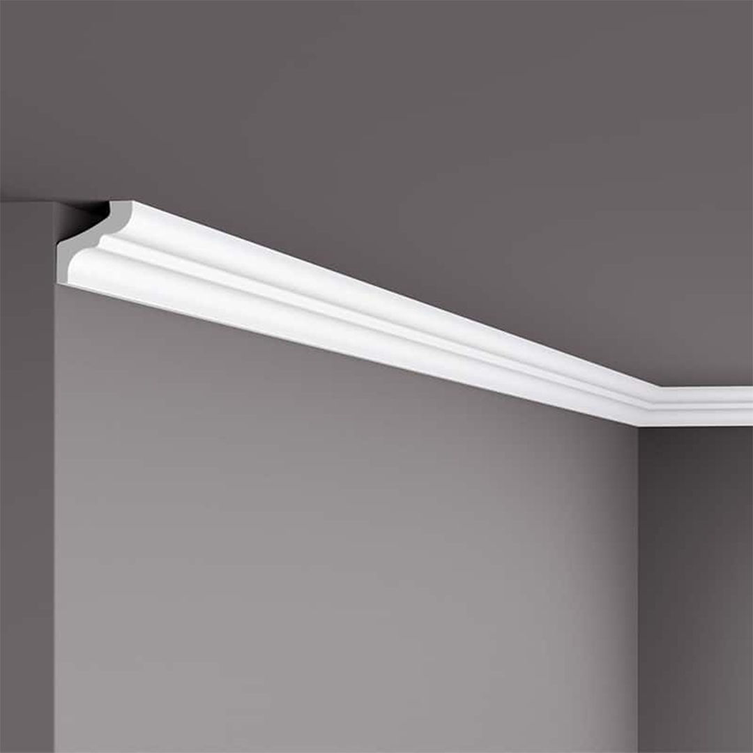 Cornisa pentru tavan din polistiren F - 3,3x3,3x200 cm