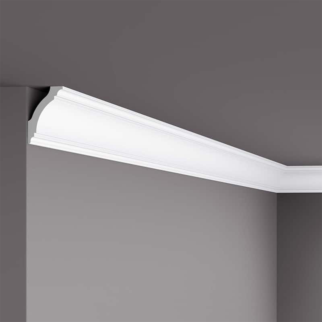 Cornisa pentru tavan din polistiren GK - 7,9X7,9X200 cm