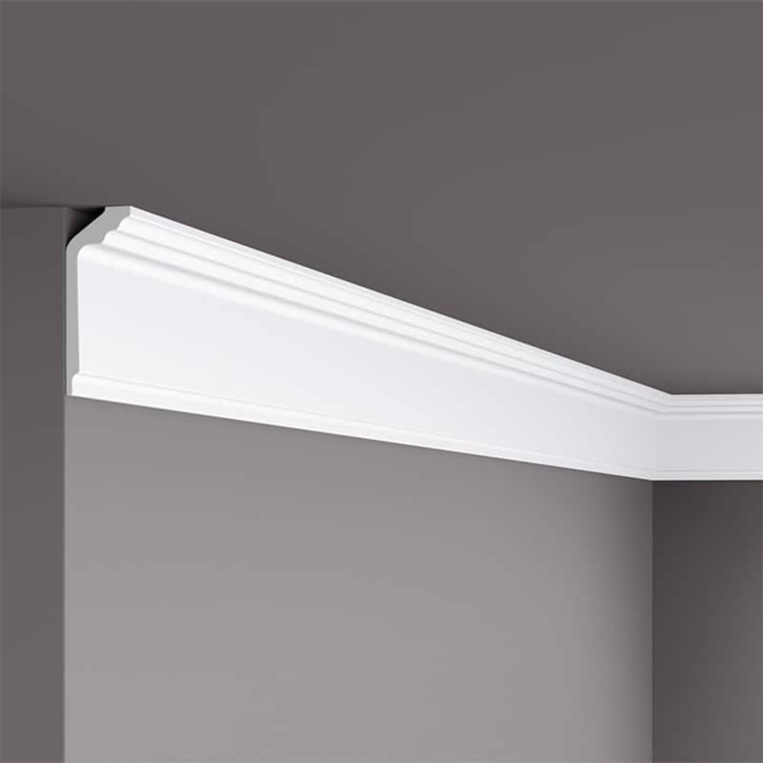 Cornisa pentru tavan din polistiren GT - 12x5x200 cm