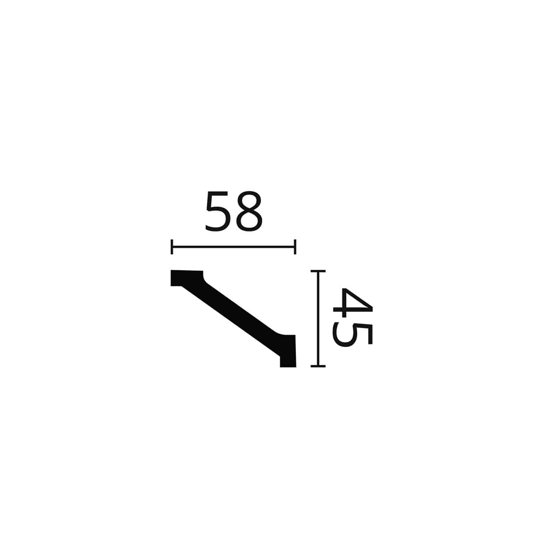 Cornisa pentru tavan din duropolimer WT1 - 4,5x5,8x200 cm