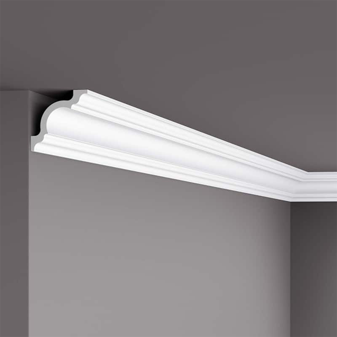 Cornisa pentru tavan din polistiren  A1 - 8x8x200 cm