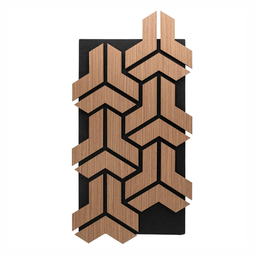 Panou 3D Gri Fonoabsorbant din HDF si Pasla D6761 - 90x45x1.8 cm