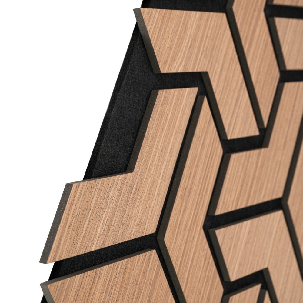 Panou 3D Gri Fonoabsorbant din HDF si Pasla D6761 - 90x45x1.8 cm
