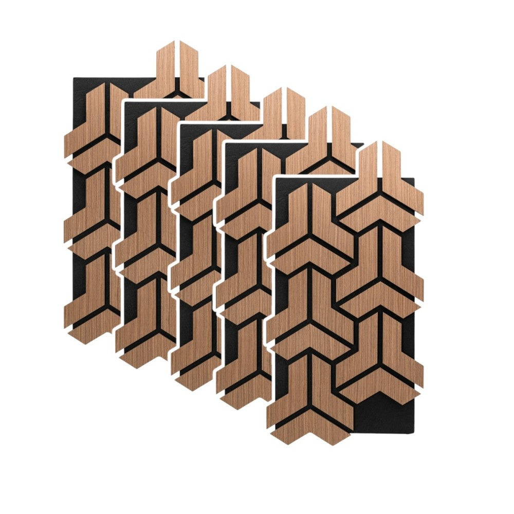 Panou 3D Gri Fonoabsorbant din HDF si Pasla D6761 - 90x45x1.8 cm
