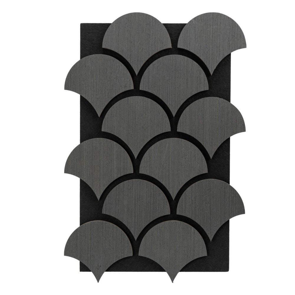 Panou 3D Gri Fonoabsorbant din HDF si Pasla D6762 - 60x40x1.8 cm