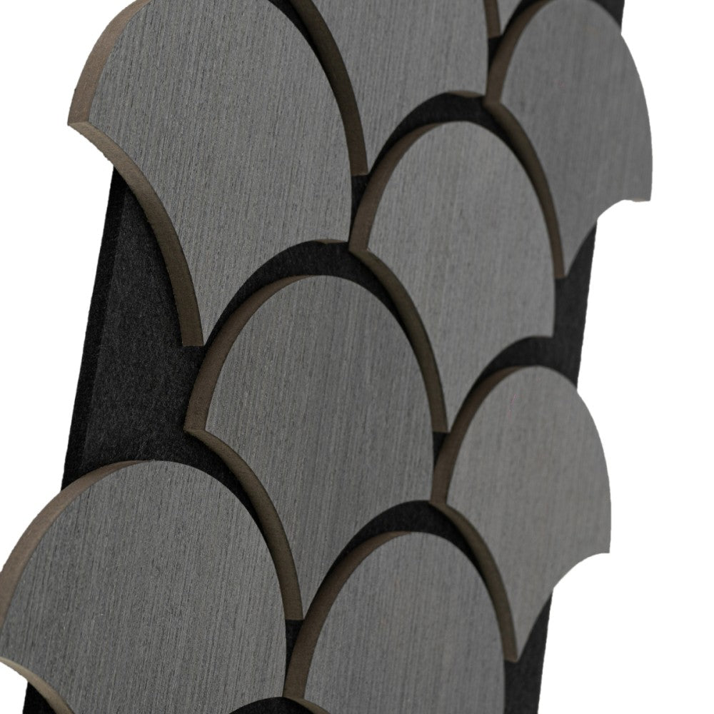 Panou 3D Gri Fonoabsorbant din HDF si Pasla D6762 - 60x40x1.8 cm