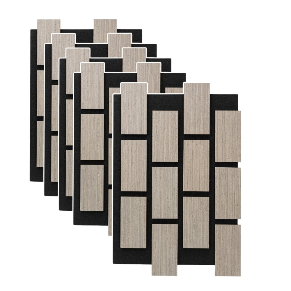 Panou 3D Gri Fonoabsorbant din MDF si Pasla D6776 - 60x40x2.1 cm