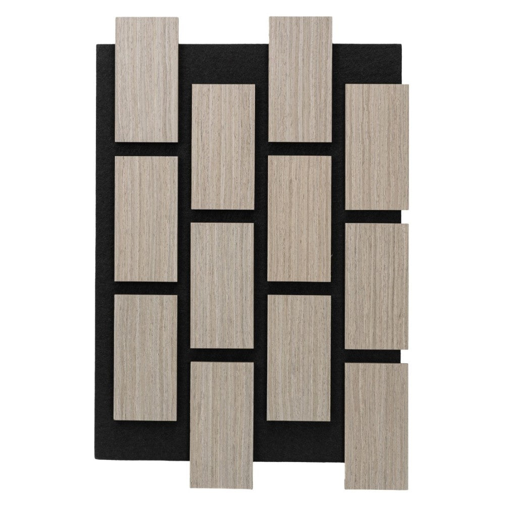 Panou 3D Gri Fonoabsorbant din MDF si Pasla D6776 - 60x40x2.1 cm