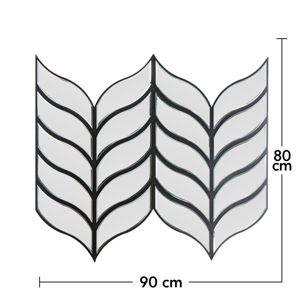 Panou 3D Gri Fonoabsorbant din Oglinda si Pasla D6777 - 90x80x1.2 cm