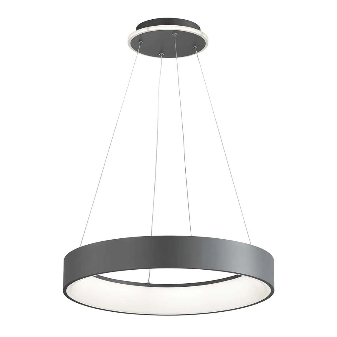 Lustra LED cu lumina calda dimabila suspendata gri antracit Shay 2 - 3650 Lumeni