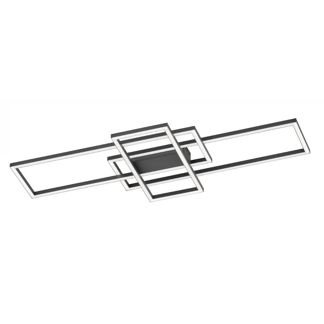 Lustra LED cu lumina calda dimabila neagra Zenit - 2500 Lumeni