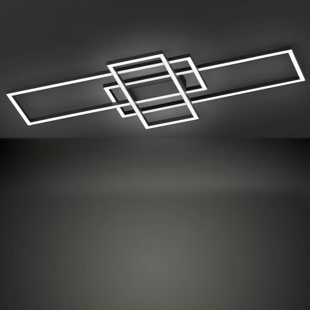 Lustra LED cu lumina calda dimabila neagra Zenit - 2500 Lumeni