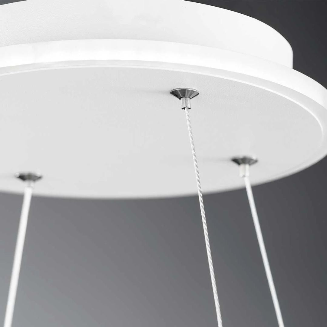 Lustra LED cu lumina calda dimabila suspendata alba Shay 2 - 3650 Lumeni