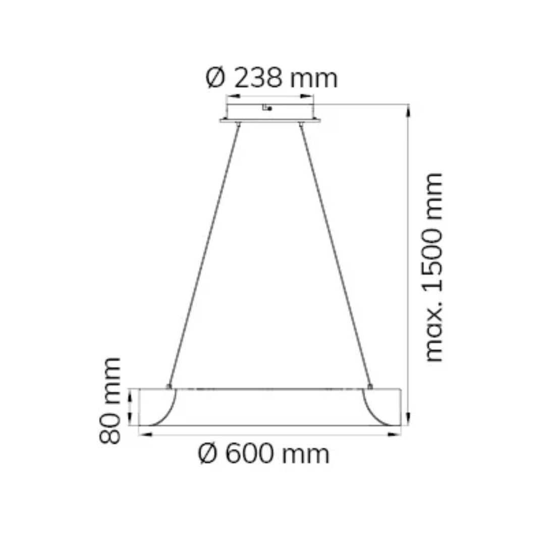 Lustra LED cu lumina calda dimabila suspendata alba Shay 2 - 3650 Lumeni