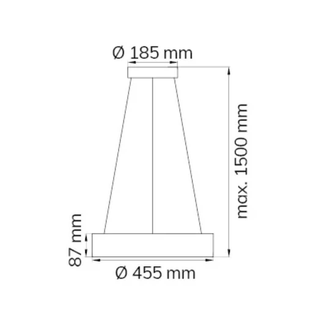 Lustra LED cu lumina calda dimabila suspendata gri antracit Grand - 3400 Lumeni