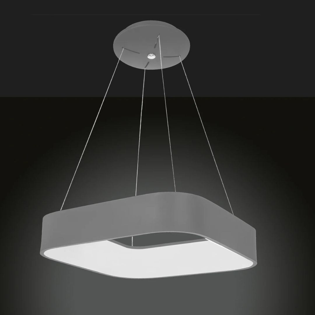 Lustra LED cu lumina calda dimabila suspendata gri antracit Grand - 3400 Lumeni