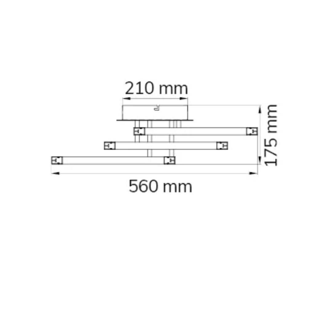 Lustra LED patrata cu lumina calda dimabila neagra Muriel - 2200 Lumeni