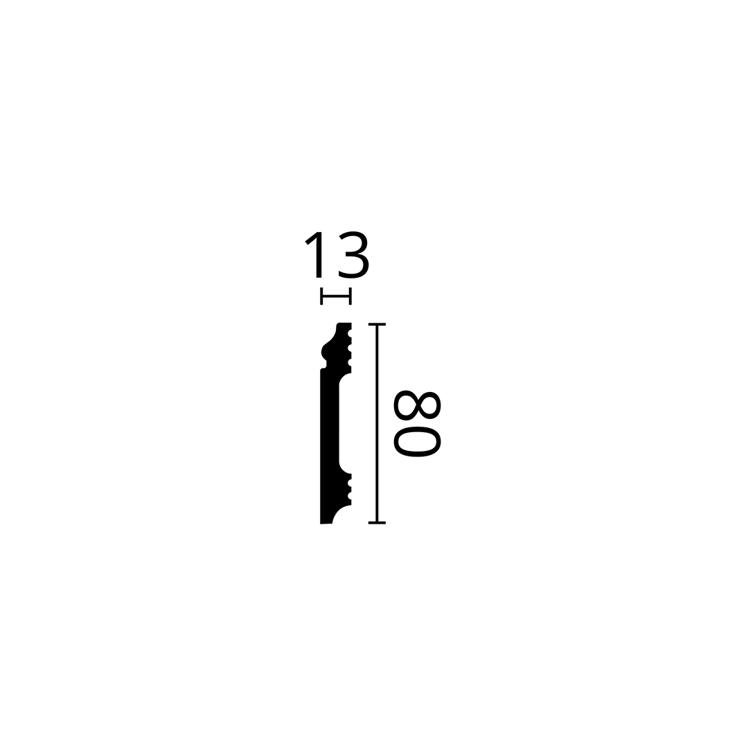 Plinta decorativa parchet alba din polimer dur Wallstyl FL1 80x13x2000