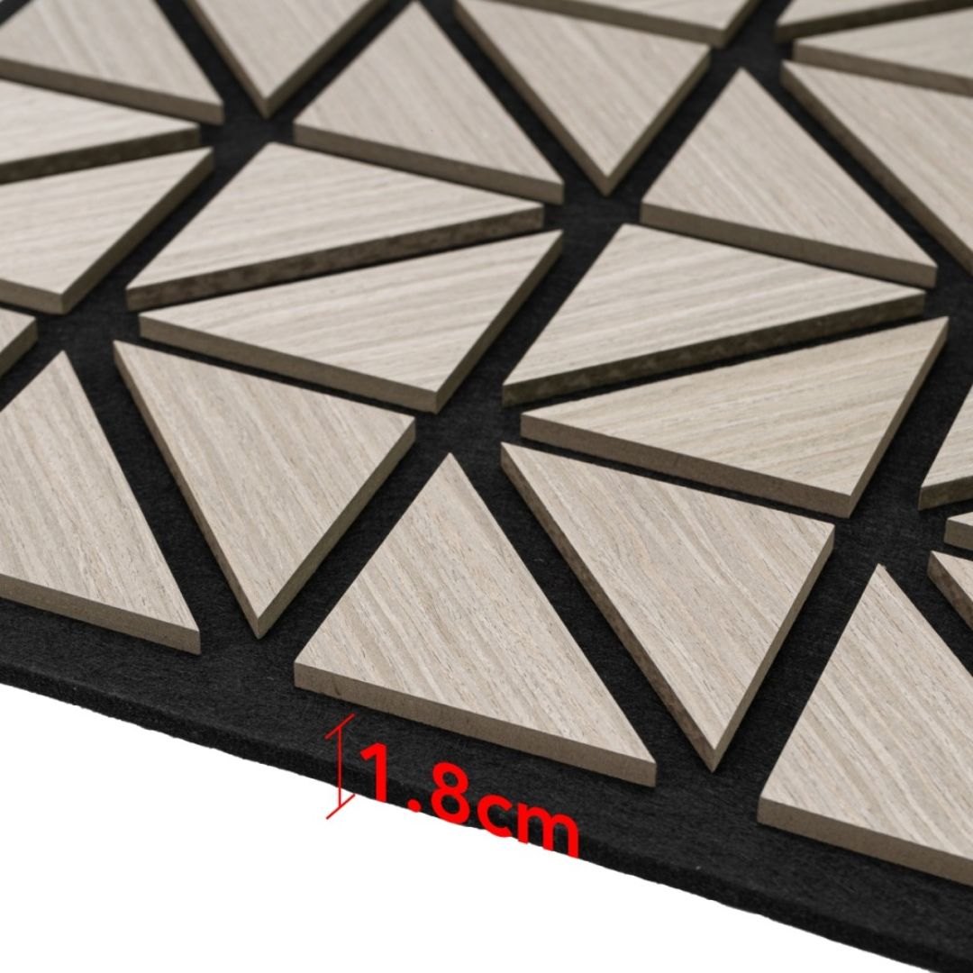 Panou 3D Gri Fonoabsorbant din MDF si Pasla D6752 – 50x50x1.8 cm