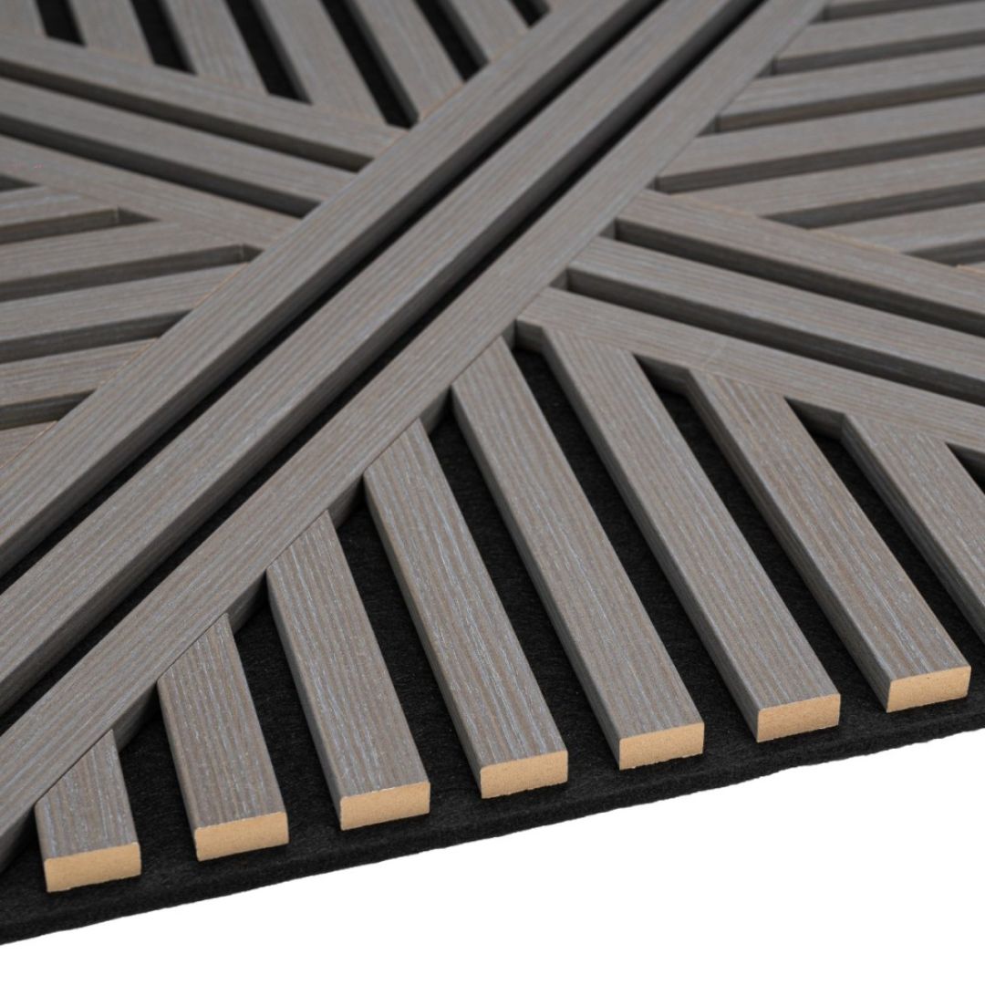 Panou 3D Gri Fonoabsorbant din MDF si Pasla D6765 – 60x60x1.8 cm
