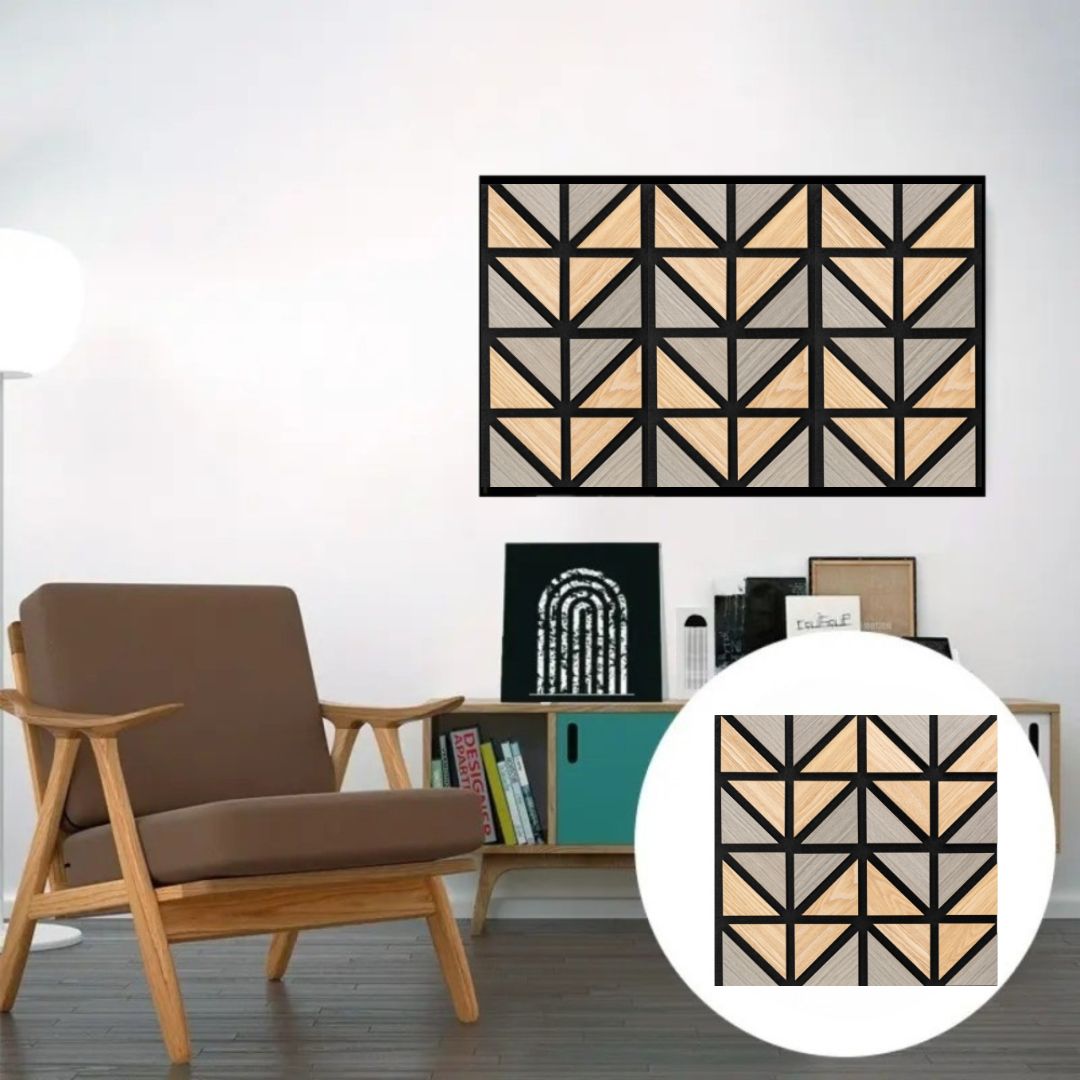 Panou 3D Multicolor Fonoabsorbant din MDF si Pasla D6750 – 50x50x1.8 cm
