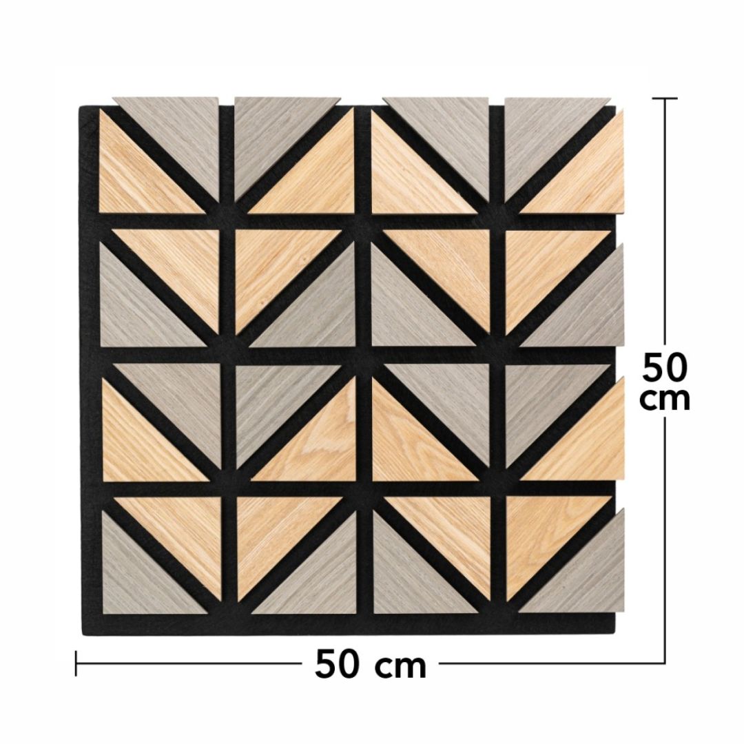 Panou 3D Multicolor Fonoabsorbant din MDF si Pasla D6750 – 50x50x1.8 cm