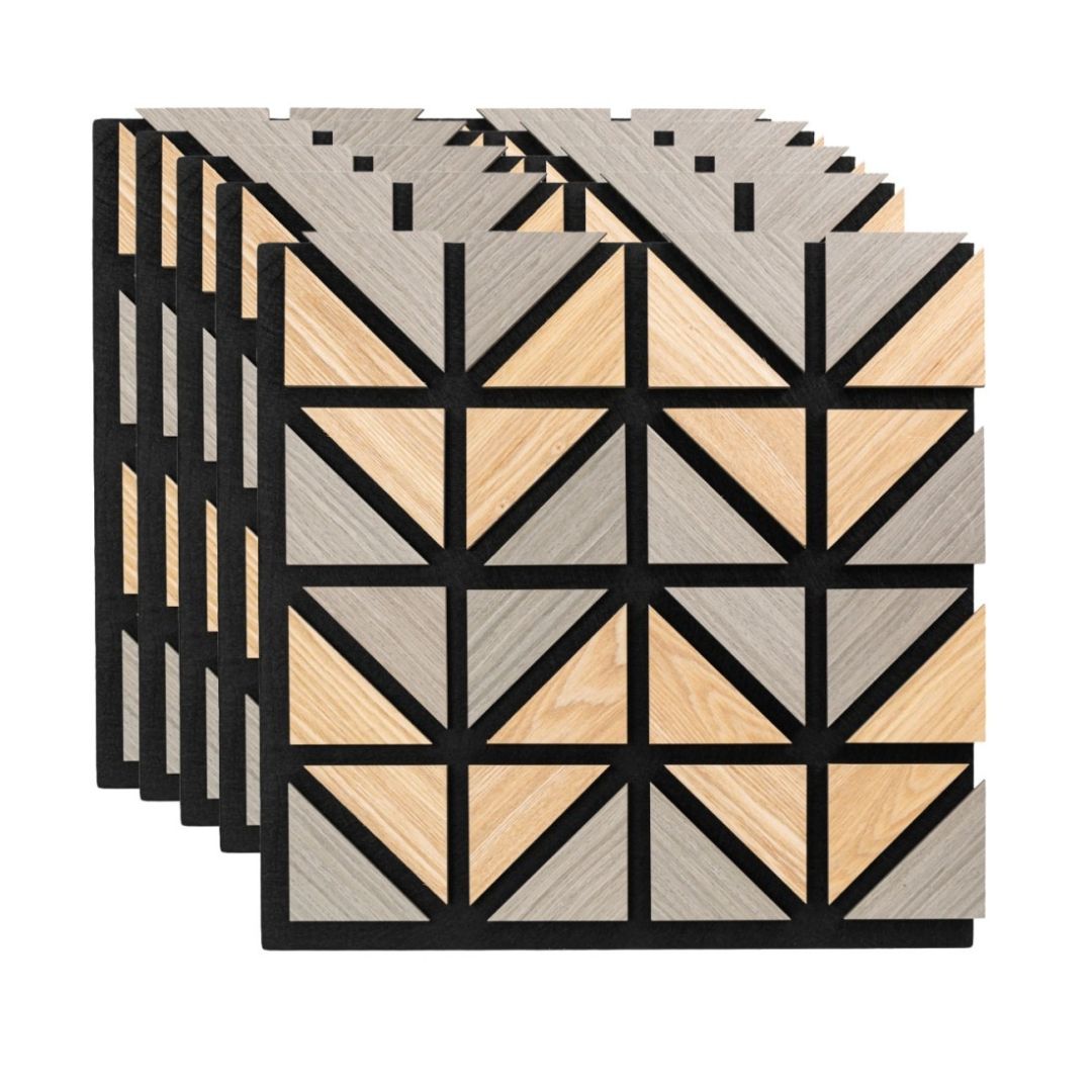 Panou 3D Multicolor Fonoabsorbant din MDF si Pasla D6750 – 50x50x1.8 cm