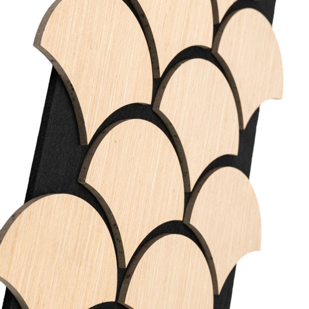 Panou 3D Stejar Fonoabsorbant din MDF si Pasla D6763 – 60x40x1.8 cm