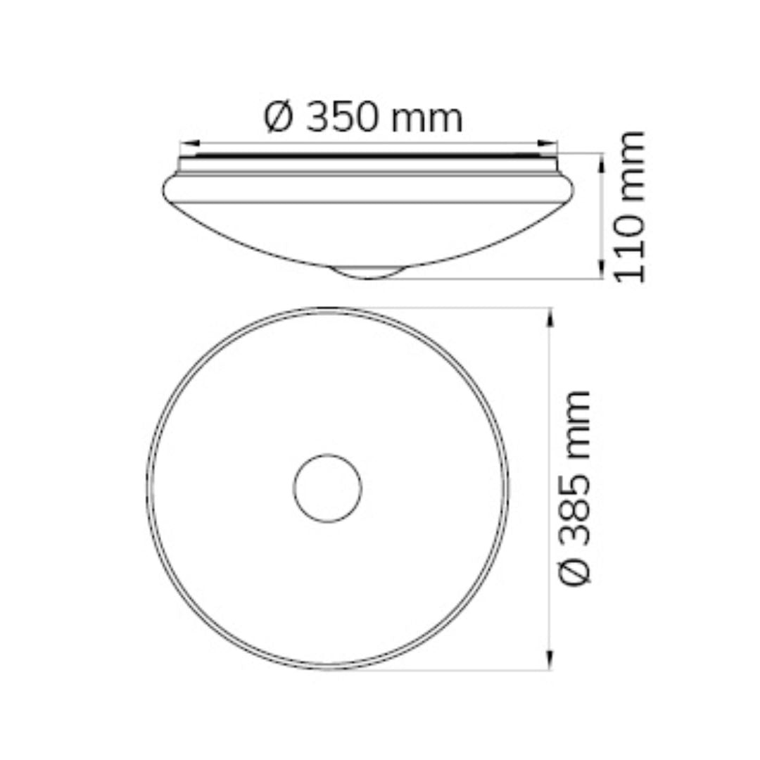 Plafoniera LED rotunda cu 3 tipuri de lumina Focus Stars - 1700 Lumeni