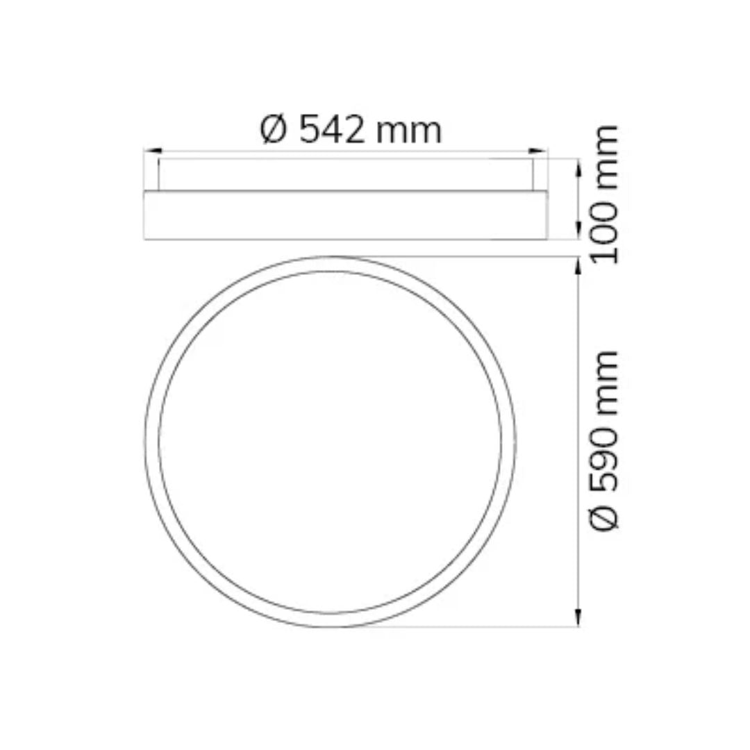 Plafoniera LED rotunda cu lumina calda dimabila Shay 2 alba - 3600 Lumeni